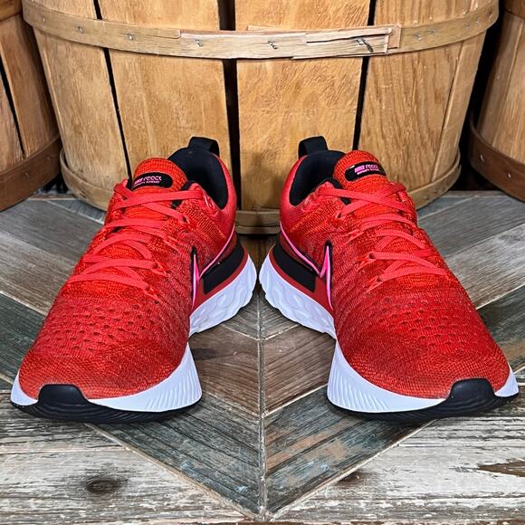 Nike React Infinity Run Flyknit 2 Chile Red DM8073-600 Running Shoes Womens 6.5 - Picture 7 of 11